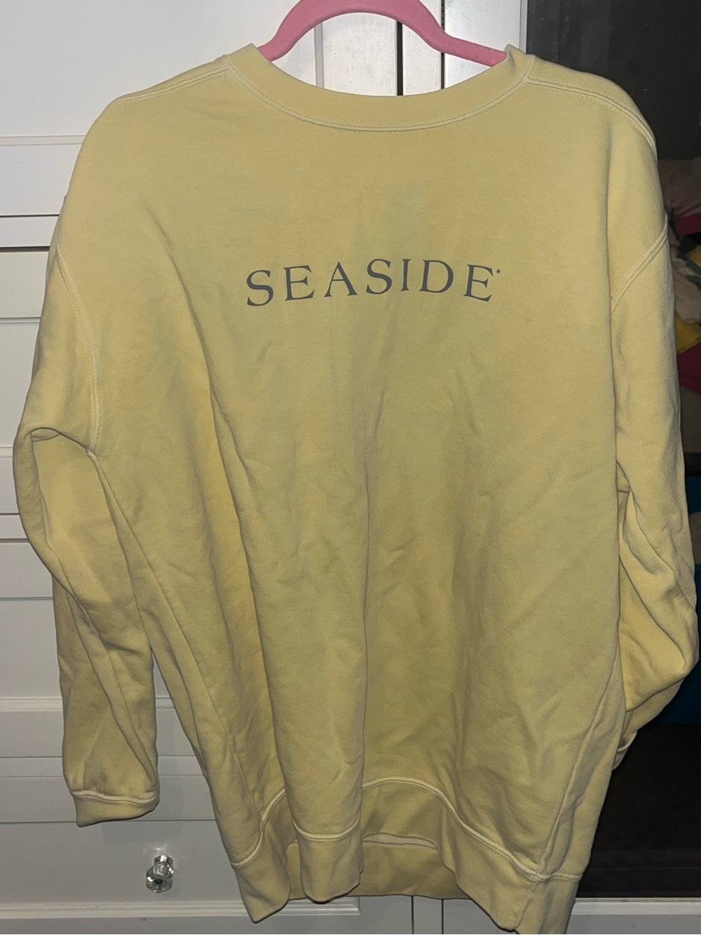 Comfort Colors Pale Yellow Crewneck Sweatshirt seaside